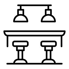 Poster - Club counter icon. Outline Club counter vector icon for web design isolated on white background