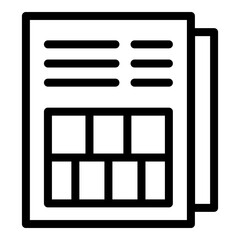 Poster - Business analysis icon. Outline business analysis vector icon for web design isolated on white background