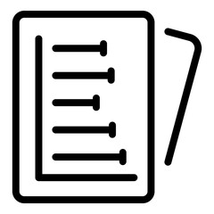 Poster - Files report icon. Outline files report vector icon for web design isolated on white background