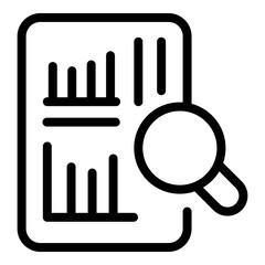 Poster - Report sheet icon. Outline report sheet vector icon for web design isolated on white background
