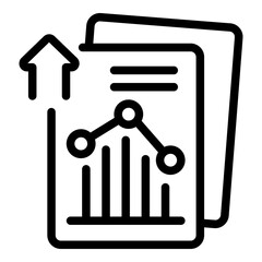 Poster - Finance report icon. Outline finance report vector icon for web design isolated on white background