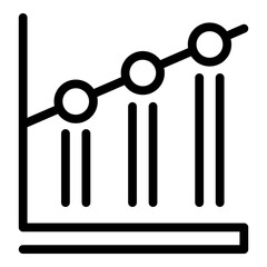 Poster - Business graph chart icon. Outline business graph chart vector icon for web design isolated on white background