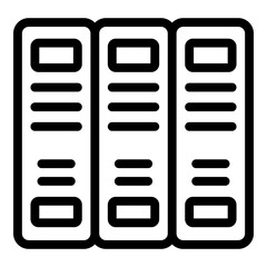 Poster - Folders business report icon. Outline folders business report vector icon for web design isolated on white background