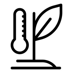 Poster - temperature bio plant icon. outline temperature bio plant vector icon for web design isolated on whi