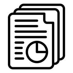 Poster - Manager papers icon. Outline Manager papers vector icon for web design isolated on white background