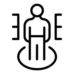 Poster - Social manager icon. Outline Social manager vector icon for web design isolated on white background