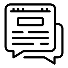 Poster - Company online chat icon. Outline Company online chat vector icon for web design isolated on white background