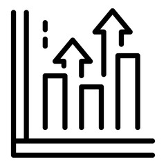 Poster - Manager graph chart icon. Outline Manager graph chart vector icon for web design isolated on white background