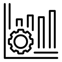 Poster - Finance graph icon. Outline Finance graph vector icon for web design isolated on white background