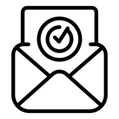 Poster - Manager email icon. Outline Manager email vector icon for web design isolated on white background