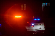 Police Lights Siren On Red Light, Emergency Lights