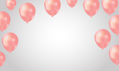 Wall Mural - happy birthday background with illustrations balloon