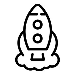 Poster - growth rocket icon. outline growth rocket vector icon for web design isolated on white background