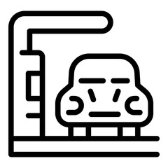 Poster - Parking zone icon. Outline parking zone vector icon for web design isolated on white background