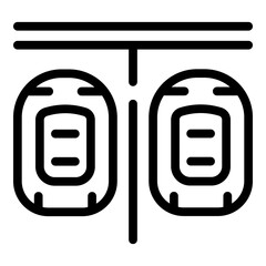 Poster - Parking lot icon. Outline parking lot vector icon for web design isolated on white background
