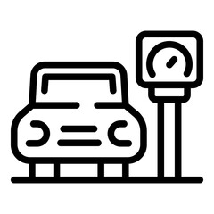 Poster - Parking area icon. Outline parking area vector icon for web design isolated on white background