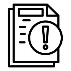 Poster - Warning instructions icon. Outline warning instructions vector icon for web design isolated on white background