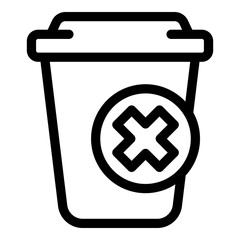 Poster - Delete trash icon. Outline delete trash vector icon for web design isolated on white background