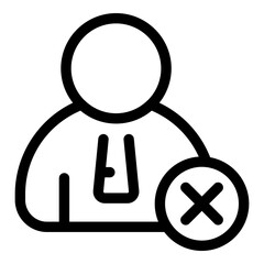 Poster - Business profile icon. Outline business profile vector icon for web design isolated on white background