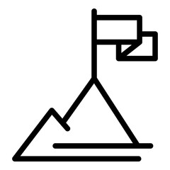 Poster - Mission peak icon. Outline mission peak vector icon for web design isolated on white background
