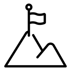 Poster - Success mountain icon. Outline success mountain vector icon for web design isolated on white background