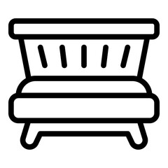 Poster - Lounge room icon. Outline lounge room vector icon for web design isolated on white background
