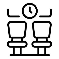 Poster - Waiting area icon. Outline waiting area vector icon for web design isolated on white background