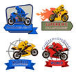 Set of four vector motorsport emblems