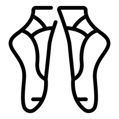 Sticker - Ballet equipment icon. Outline ballet equipment vector icon for web design isolated on white background