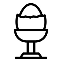 Sticker - Egg nutrition icon. Outline egg nutrition vector icon for web design isolated on white background