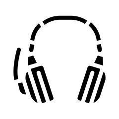 Poster - headphones accessories glyph icon vector. headphones accessories sign. isolated symbol illustration