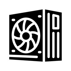 Poster - power supply glyph icon vector. power supply sign. isolated symbol illustration