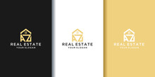 Letter Az Home Logo For Real Estate
