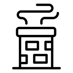 Poster - Cottage chimney icon. Outline cottage chimney vector icon for web design isolated on white background