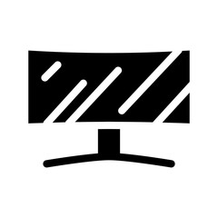 Poster - monitor screen computer glyph icon vector. monitor screen computer sign. isolated symbol illustration