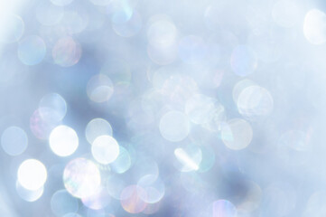 Wall Mural - white light blue glitter bokeh texture abstract background