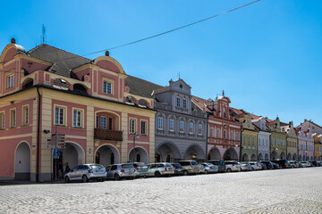 Häuser in Taus, Domazlice, Tschechien