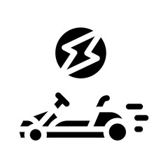 Canvas Print - electric kart glyph icon vector. electric kart sign. isolated symbol illustration