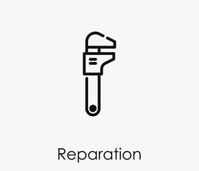 Poster - Reparation vector icon.  Editable stroke. Linear style sign for use on web design and mobile apps, logo. Symbol illustration. Pixel vector graphics - Vector