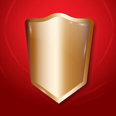 Poster - Virus protection. Medieval shield. Shield icon vector. Stock image. EPS 10.