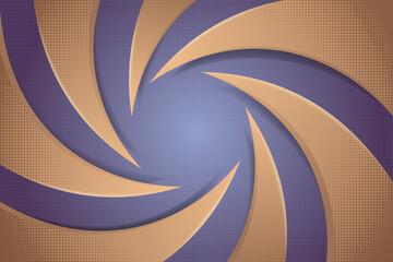 Poster - Colorful blurred background with dot halftone with transparency effect. Dotted pattern on smooth purple gradient and brown swirl abstract gradient backdrop. Horizontal layout.