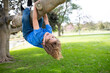 © Volodymyr - Little funny kid climbing tree in the park