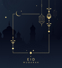 eid mubarak festival greeting background design template