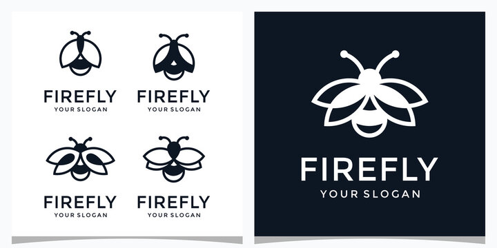 a collection of fireflies logo templates