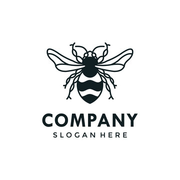 Early bumblebee type bee logo template