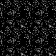 Seamless pattern with freehand ornament. Texture for wrapping paper, fabric, cards, wallpaper and packaging.