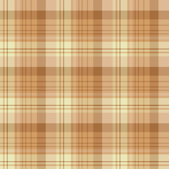 Wall Mural - Seamless pattern in yellow, beige and light brown colors for plaid, fabric, textile, clothes, tablecloth and other things. Vector image.