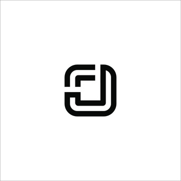 FJ letter logo design vector