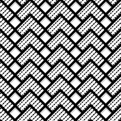 Poster - Domino Pattern. Seamless Rhombuses Monochrome Pattern. Vector.