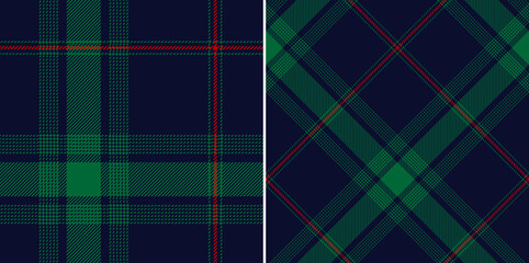 Wall Mural - Christmas check pattern ombre in navy blue, red, green, yellow. Seamless dark tartan plaid texture for flannel shirt, blanket, duvet cover, scarf, skirt, other trendy winter fashion textile print.